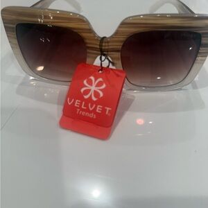 Velvet Tan and Brown Sunglasses